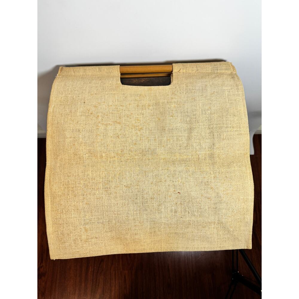 Vintage Burlap Tote Bag I Love Cats - Picture 2 of 6